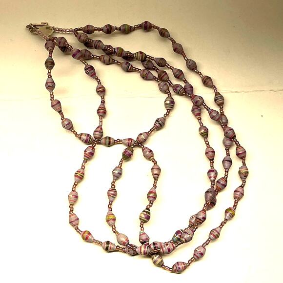 Vintage Bead For Life Multi Color Soft Silicone Beaded Purple Hexagon Shape B#6 - Picture 10 of 11